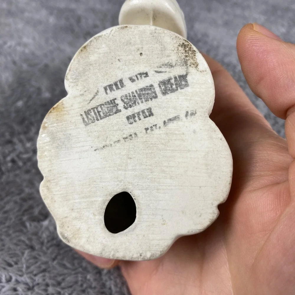 Vintage Advertising‎ Listerine Pottery Razor Blade Disposer Democratic Mule Bank